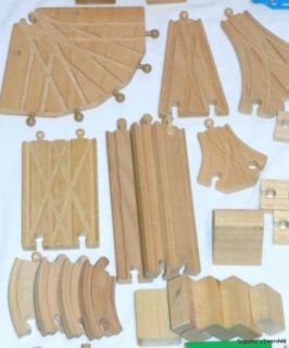 167pc Wooden Toy Train Lot Brio TC Timber+ Engines Vehicles Tons of 