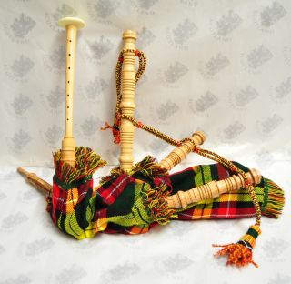   Gift Children Junior Playable Scottish Bagpipes Buchanan Tartan