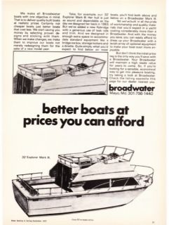 Broadwater Boats 32’ Explorer Mark III 1972 Print Ad