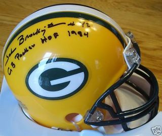 84 HOF Packers John Brockington Signed Mini Helmet Auto