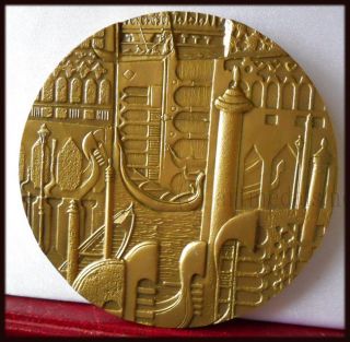 Bronze Art Medal Venice Venezia Italy by Dufresne