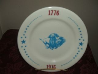 Buffalo China Bicentennial Buffalo Plate  Excellent 