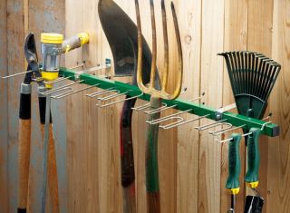 New 38 Wall Mounted Garden Tool Rack Organizer Garage Shed Storage 