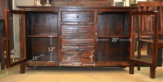   reclaimed wood 2 door 4 drawers sideboard cabinet buffet clearance