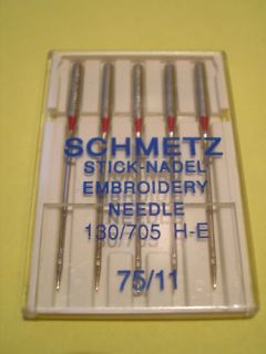 Schmetz Embroidery Sewing Machine Needles 75 11 Brother