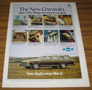 1977 VINTAGE AD~THE 77 CHEVROLET CAPRICE CLASSIC STATION WAGON