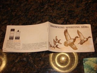  Vintage Browning Sporting Arms Brochure