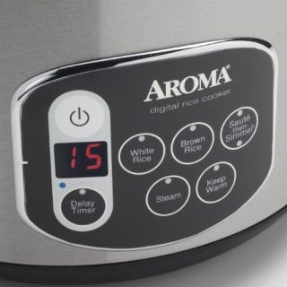 Aroma ARC 1010SB 20 Cup Digital Rice Cooker and Food Steamer NEW