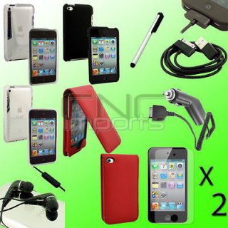 10PC ACCESSORY RED CASE BUNDLE FOR APPLE IPOD TOUCH iTouch 4th Gen