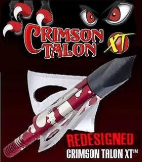 2xj Crimson Talon XT 6 blade Fixed Broadheads (Bulk) 3pk new no 