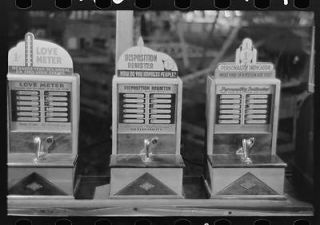 Machines in penny arcade,state fair,Donaldsonville,Louisiana