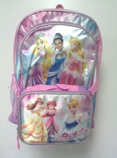   Disney Princess 16 backpack with detachable lunchbox Ariel Mermaid