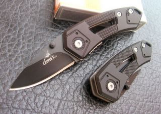 Newly listed GERBER Black Clip Pocket Steel Saber Folding Knife 45