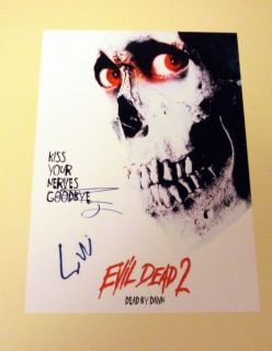 Evil Dead 2 Cast PP Signed 12x8 Poster Bruce Campbell