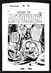 Jack Kirby Tales To Astonish #27 Rare Large Production Art Cover