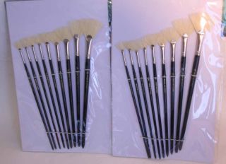 lot of 18 new artists artist flat tip paint brushes