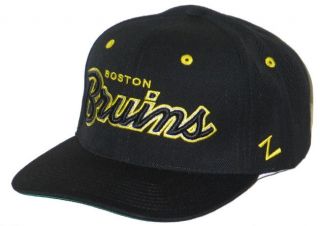 Boston Bruins NHL Hockey Vintage Black Headliner Snapback Hat Cap New 