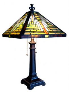 Southwestern Style Mission Tiffany Style Lamp 24T