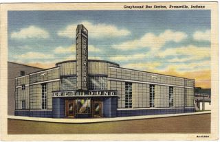 Greyhound Bus Station, Evansville, Indiana, WWII Soldier address, 1942 