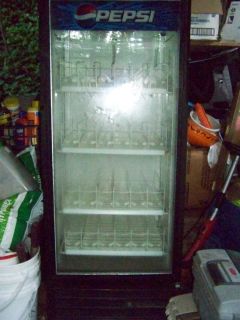 Slightly Used Pepsi Cooler with Light and Shelves in It