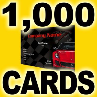 1000 Business Cards Printed Full Color 1 side 4 1 Semi Gloss AQ coated 