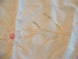 Vintage Early PA Dutch Bucks Co PA Round Needle Point Table Cloth Hand 