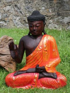 Serene Thai Buddha Statue with Buddhist Robe 40cm