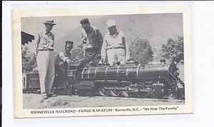 Burnsville NC Miniature Railroad Steam Loco 1950s Postcard