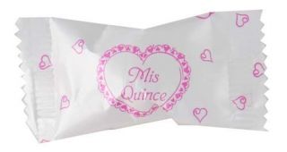50 Mis Quince Pink White Mints Buttermints Candy Favors