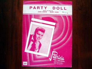  Party Doll Sheet Music 1957 Buddy Knox
