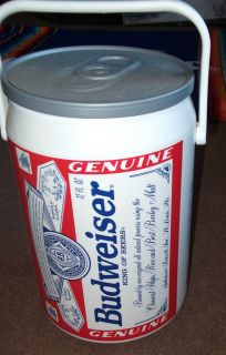    BEER CAN BUDWEISER COOLER CAN WITH HANDLE REPLICA OF ACTUAL BEER CAN