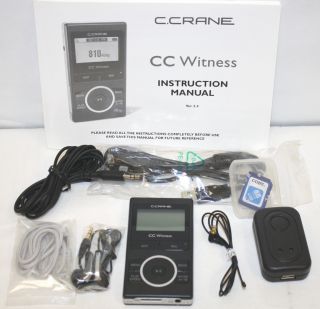 Crane CC Witness 2GB Digital Recorder  Player AM FM Radio 4GB SD 