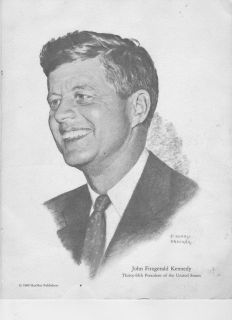   Fitzgerald Kennedy by J Henry Bracker C 1960 Hurmur Publishers