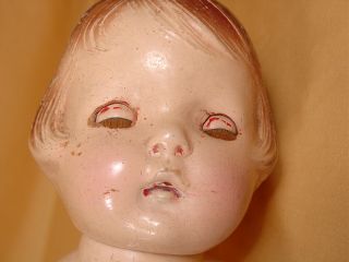 Vintage Composition Doll Unmarked Patsy for Restoration