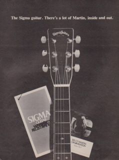 1978 C F Martin Sigma A Lot of Martin Inside Out Guitar Print Ad 