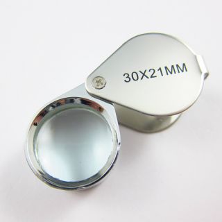 30 x 21mm Glass Jeweler Loupe Eye Magnifier Magnifying