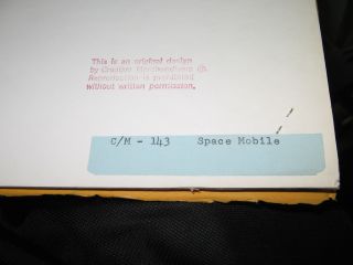 1960s Cereal Box Original Art Premium Space Satellite Astronaut Mobile 