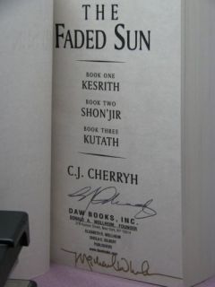 Signed by 2 The Faded Sun Trilogy by C J Cherryh 2000
