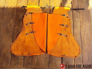New Leather Western Batwing Rodeo Bull Riding Chaps