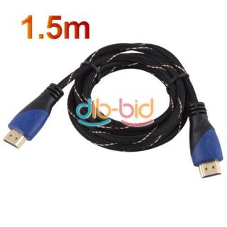 High Speed 1.5m 5ft HDMI Cable 1.4V 1080P HD w/ Ethernet 3D Ready HDTV 