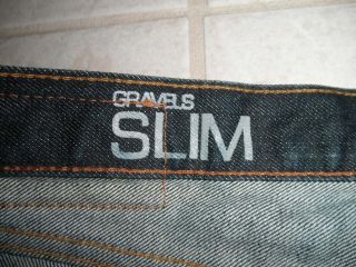 Bullhead Mens Gravels Slim Jeans Size 32 x 31 Dark Blue Low Rise 