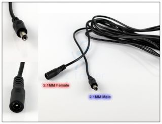 10ft (3m) 2.1mm DC Power Extension Cable for Car Monitor CCTV Camera 