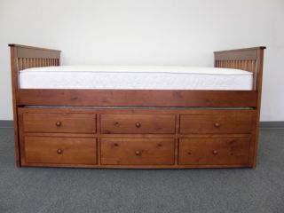 Full Captains Bed Expresso with Twin Trundle and 3 Drawers S for only 