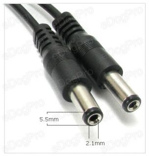 DC Female to 2 Dual Male Power Splitter Cable for CCTV