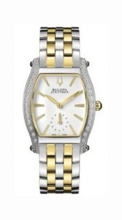 Bulova Accutron Saleya Two Tone Diamond Bezel Womens Watch 65R102