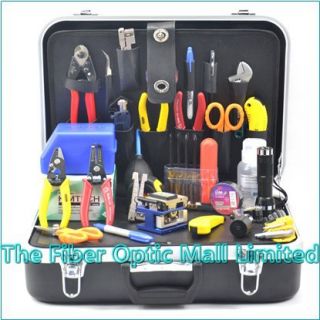 Optical Fiber Fusion Splice Toolkit w Cleaver Includes 31 Tools Ships 