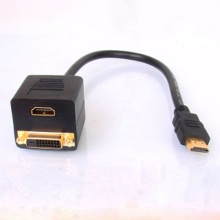 Mare HDMI to Female DVI HDMI Adapter PC Cable Splitter