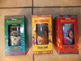 Disney Pocahontas Cups Burger King Collectible Set of 3