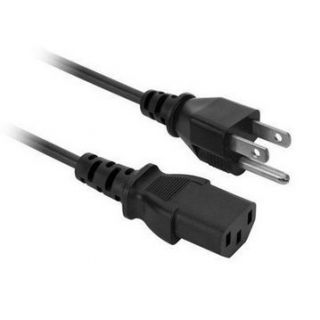 Prong AC Power Cord Cable for PC Desktop Computers Adapters Monitors 