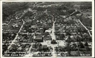 Burkesville KY Aerial View Cline Real Photo Postcard